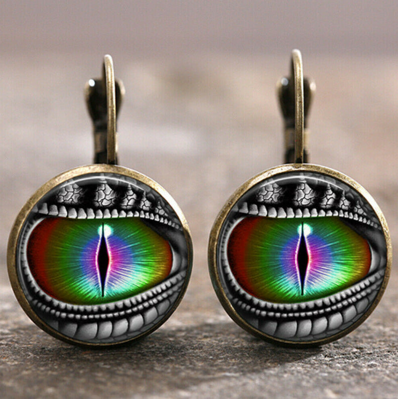 New Time Stone Pendant Moon Angel Earrings