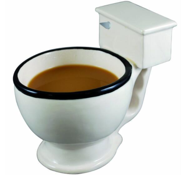 Tasse de toilette créative tasses à café en céramique avec poignée tasse à thé cadeau Gag drôle
