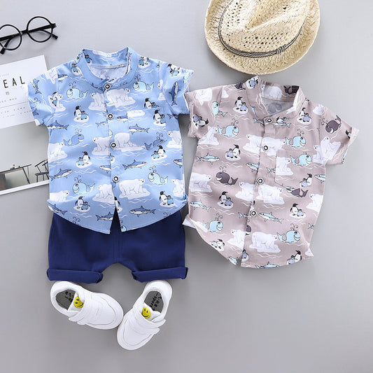 Costume pour bébé garçon, chemise à manches courtes