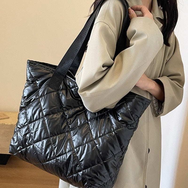 Sac à bandoulière en forme de losange de grande capacité pour femmes