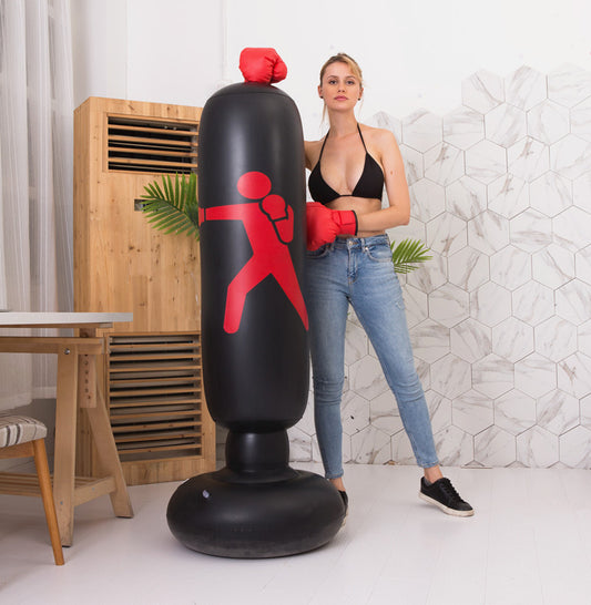 Sac de boxe gonflable, sac de sable sur pied