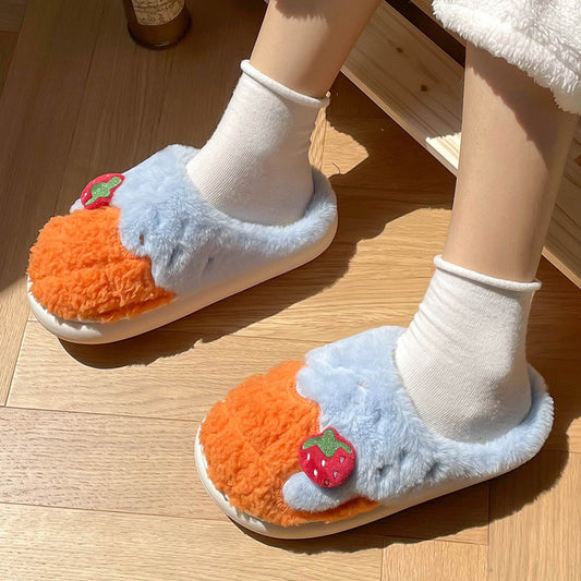 Women's Home Non-slip Indoor Plush Winter Cotton Slippers