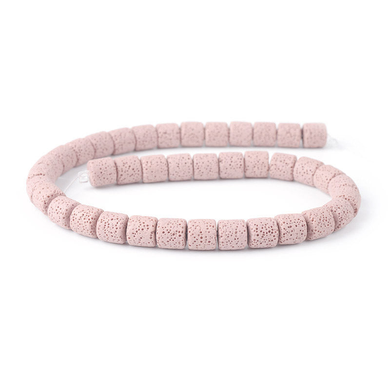 6mm Volcanic Rock Cylindrical DIY Handmade Beaded