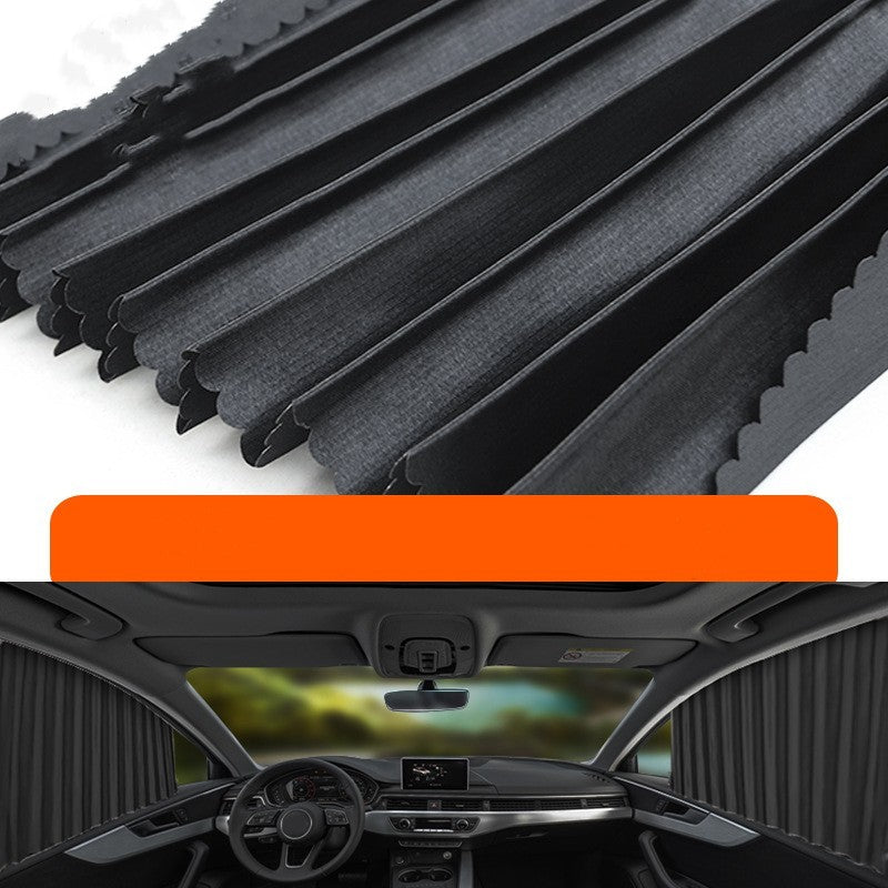 Cortina solar retráctil automática con aislamiento térmico y protector solar