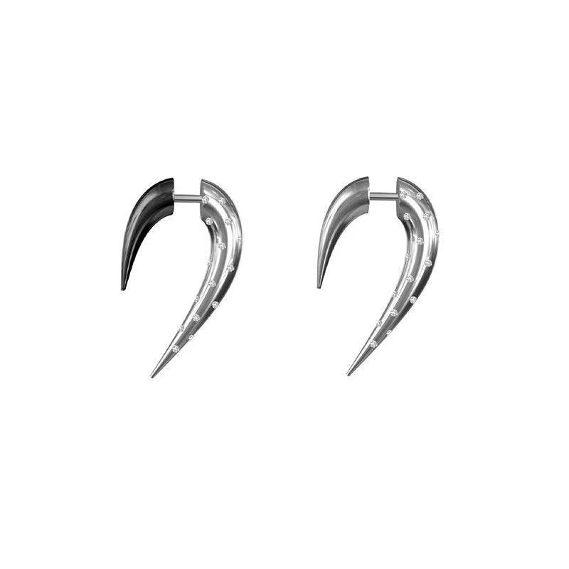 Boucles d'oreilles universelles à angle pointu de style Yabi, tendance et cool