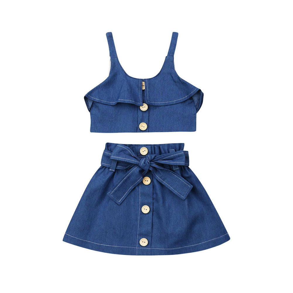 Jupe à bretelles pour filles, vêtements pour enfants