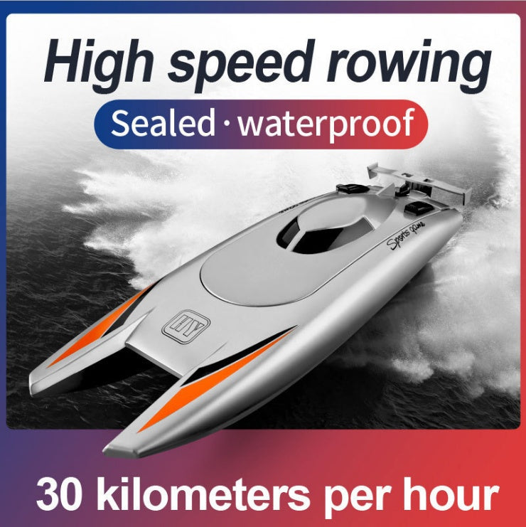 Bateau de course électrique télécommandé à grande vitesse, batterie de grande capacité 7.4V, 2 canaux, 2.4G, bateaux télécommandés pour enfants