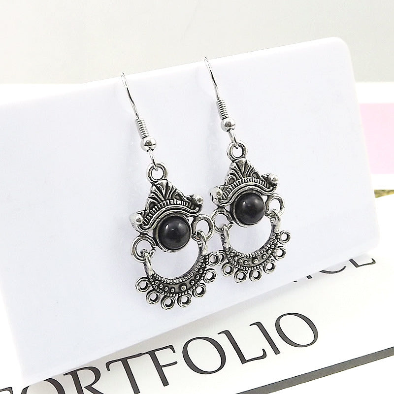 Boucles d'oreilles à petits bijoux de style ethnique bohème
