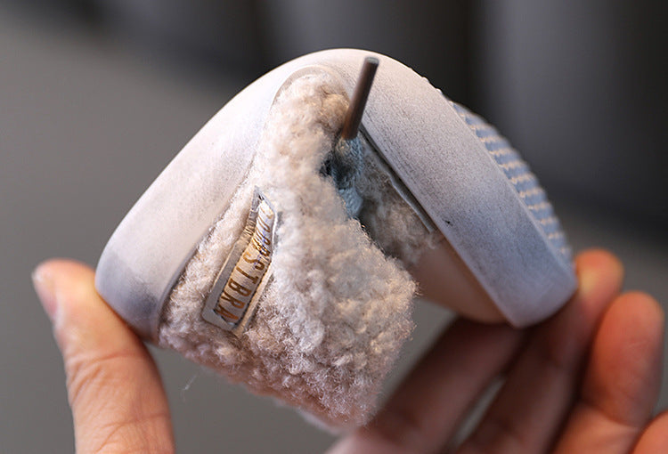 Deux baskets en coton et chaussures rembourrées en velours pour filles, chaussures blanches en coton