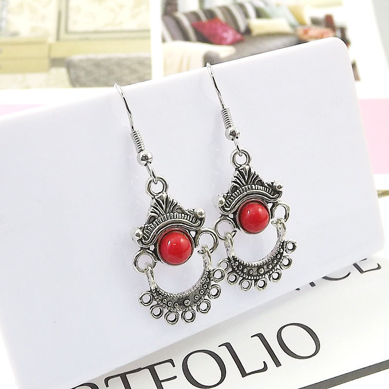 Boucles d'oreilles à petits bijoux de style ethnique bohème