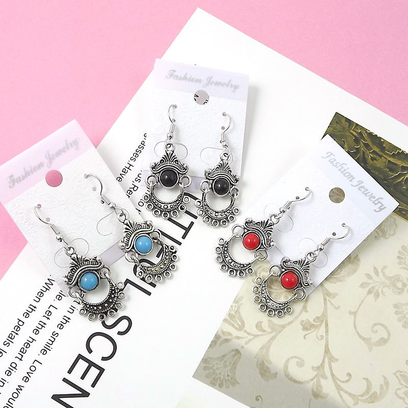 Boucles d'oreilles à petits bijoux de style ethnique bohème