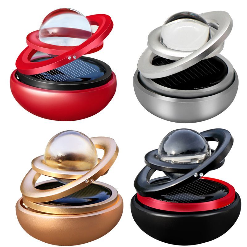 Diffuseur d'huile essentielle de parfum de sortie de climatisation d'aromathérapie suspendue rotative à Double anneau interstellaire solaire