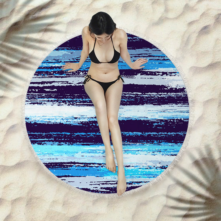 Serviette de plage à franges serviette de bain ronde serviette de plage