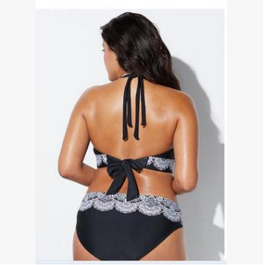 Bikini fendu imprimé