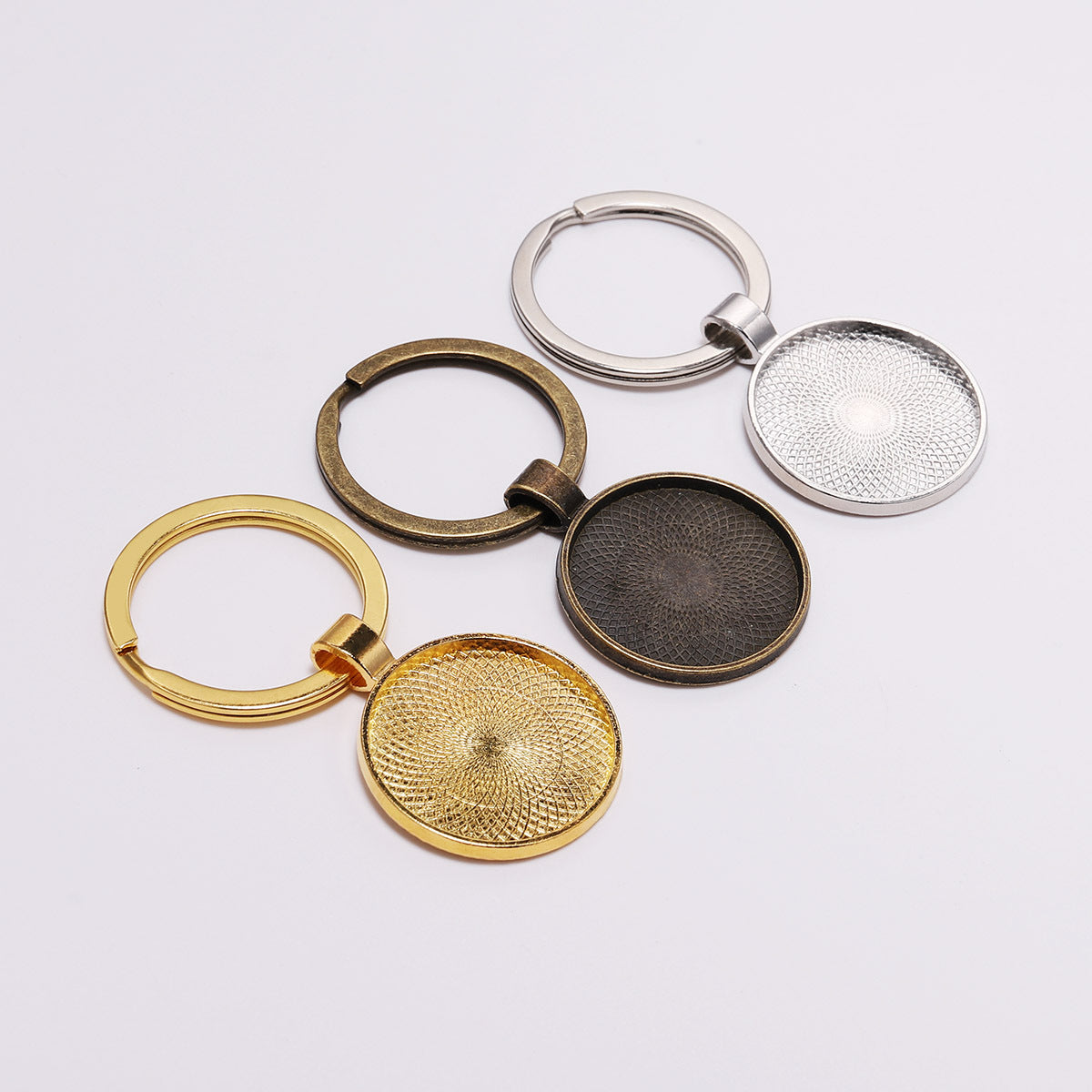 Porte-clés écologique sans Nickel, Support de Base en pierre de temps, pendentifs de clé