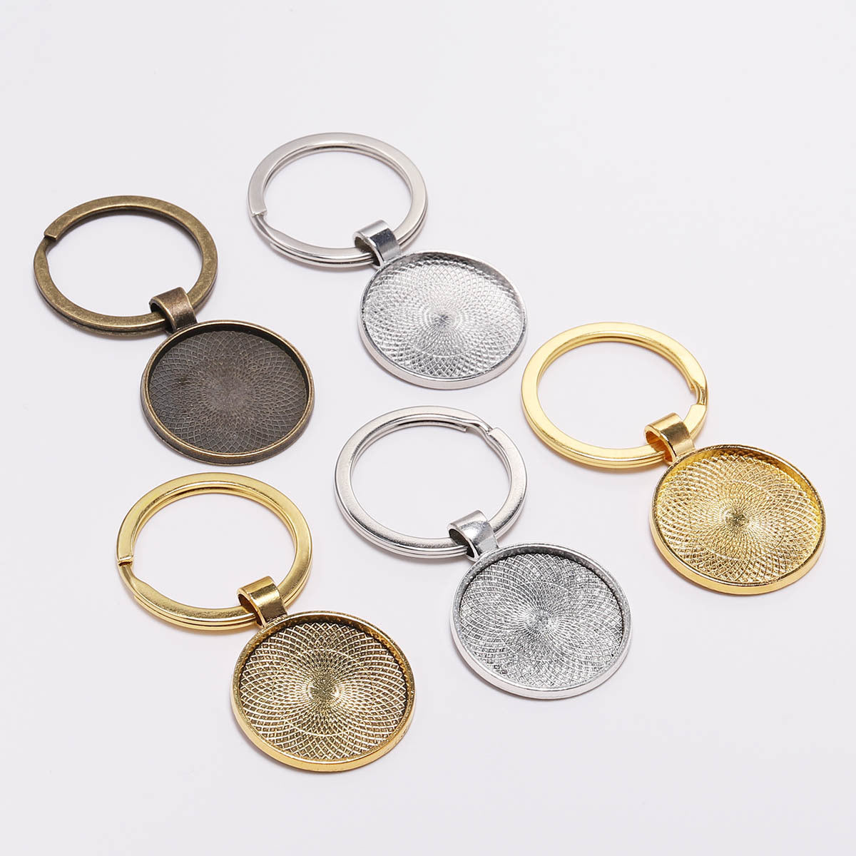 Porte-clés écologique sans Nickel, Support de Base en pierre de temps, pendentifs de clé