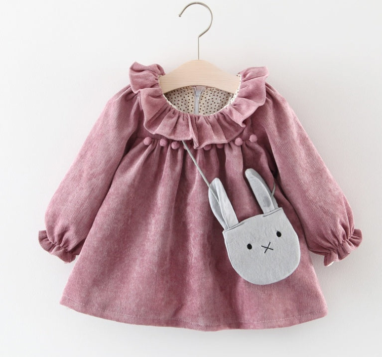 Robe de princesse à manches longues pour filles, chemise à bascule pour bébé, nouvelle collection printemps et automne, pour envoyer des sacs 
