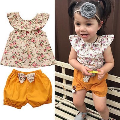 Vêtements d'été pour nouveau-né fille, tenues shorts