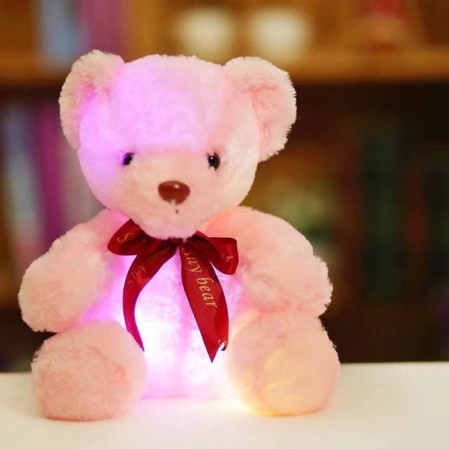 Peluche ours en peluche, poupée ours brillant, cadeau créatif