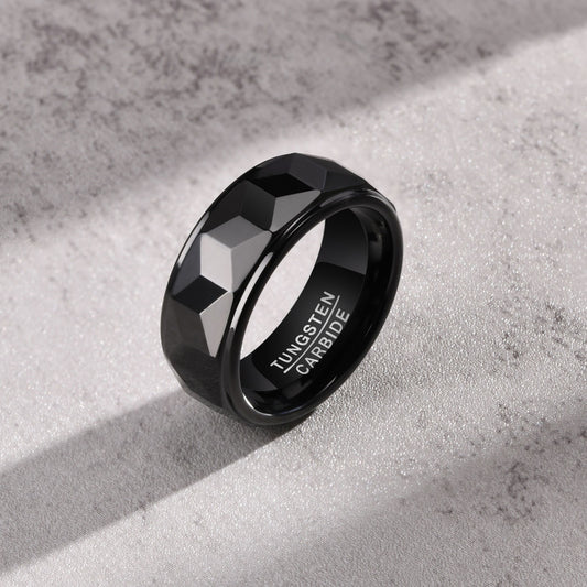 Anillo de tungsteno para hombre, adorno de tendencia de moda con personalidad