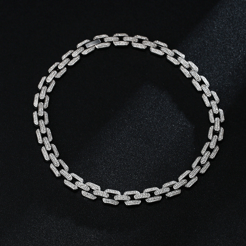 Full Diamond Inlaid Full Diamond Necklace Hipster