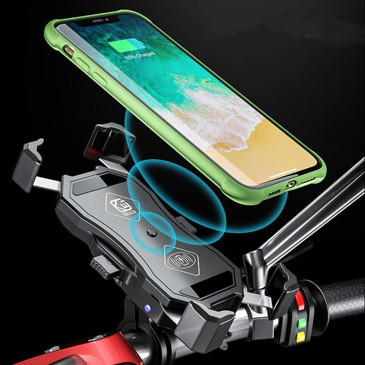 Support de téléphone portable de chargement sans fil pour moto 15W