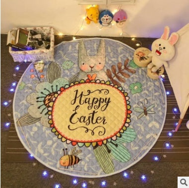 Tapis de rangement pour voiture en coton, modèles d'explosion Ins, tapis de rangement pour jouets, sortie ronde, tapis d'escalade pour enfants, sac de rangement