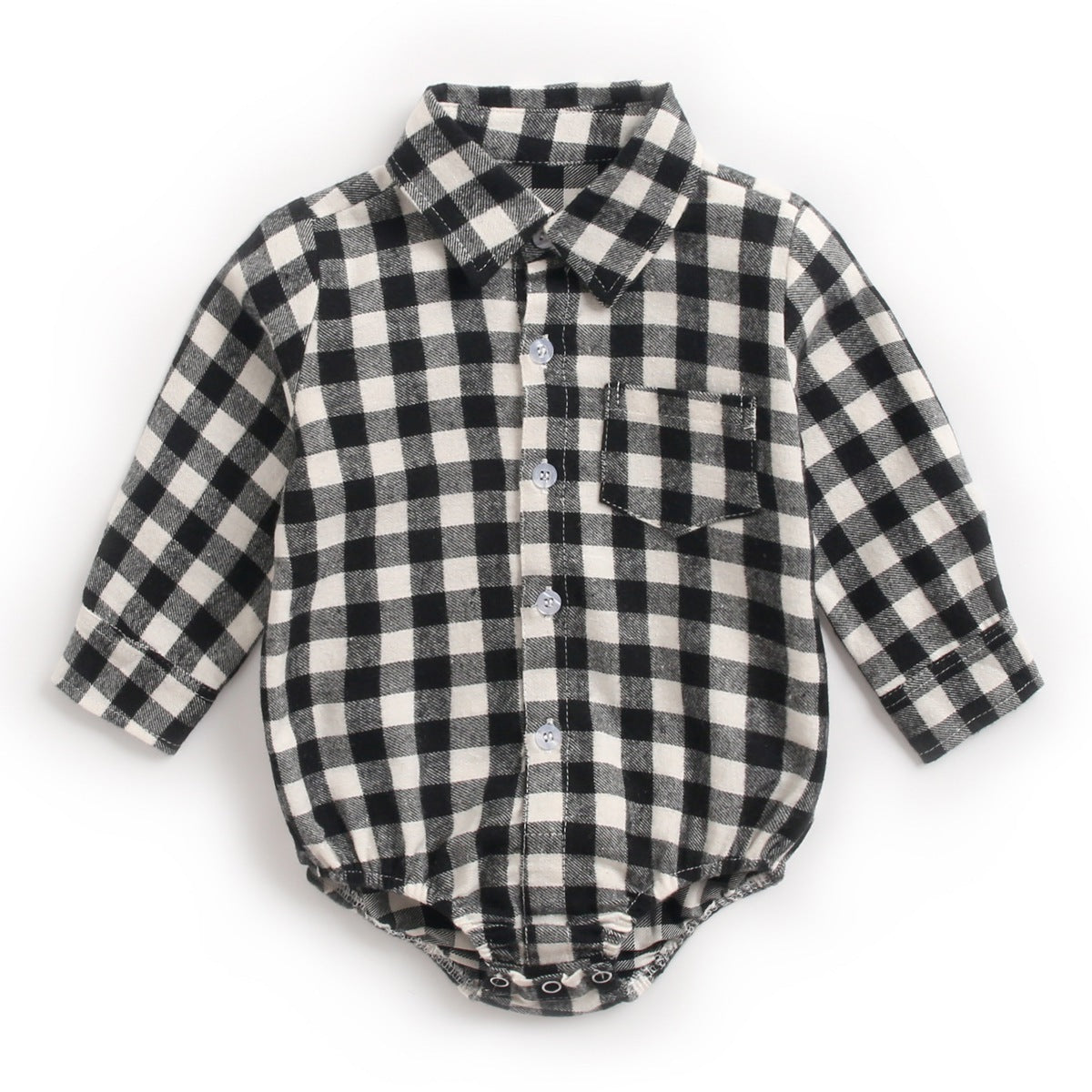 Ropa infantil Otoño e Invierno Plaid Baby Boy Romper 