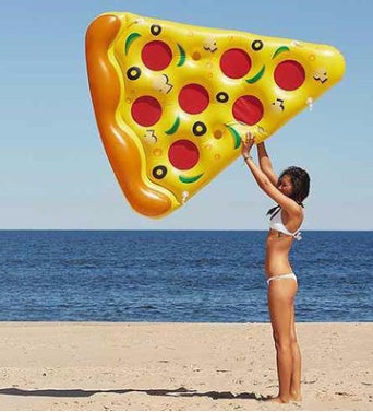 Cama inflable para dormir de Pizza, hamaca de agua, tumbona, silla flotante, juguetes para piscina