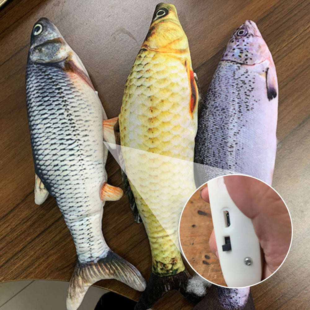 Version sans pince à chat - Jouet de poisson électrique de simulation de poisson sauteur électrique