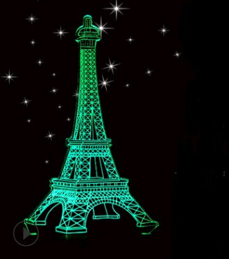 La lámpara de mesa 3D del búho de la luz de la noche llevada puede tocar colorido