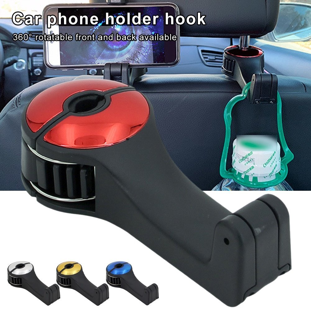 Crochet d'appui-tête de voiture, support de téléphone pour voiture, cintre de voiture pour siège arrière A4 B6, crochet de rangement, support de téléphone, Clip de fixation automatique