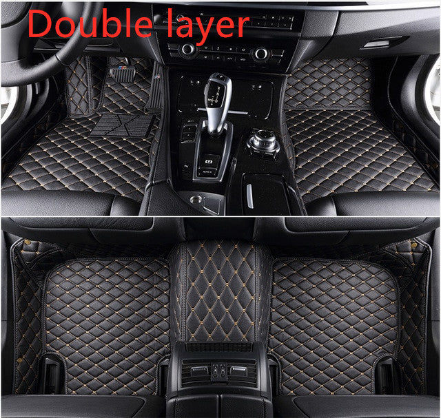 Alfombrilla de cuero para coche completamente rodeada, protección para todo tipo de clima