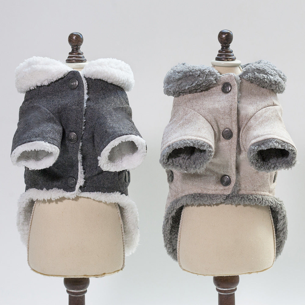 Vêtements d'hiver pour chien, veste pour bouledogue français, manteau épais et chaud pour chien