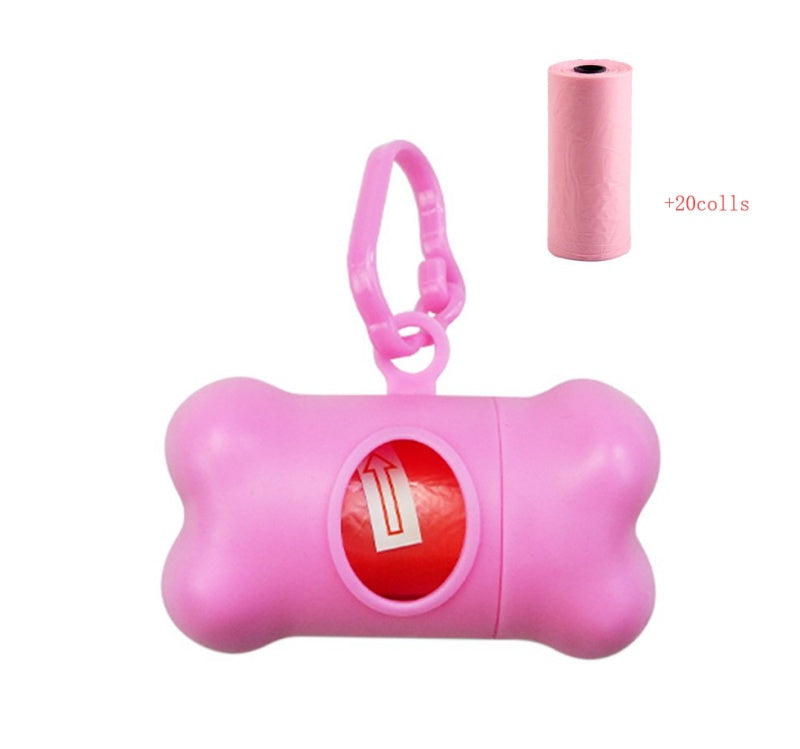 Distributeur de sacs poubelles en forme d'os pour animaux de compagnie