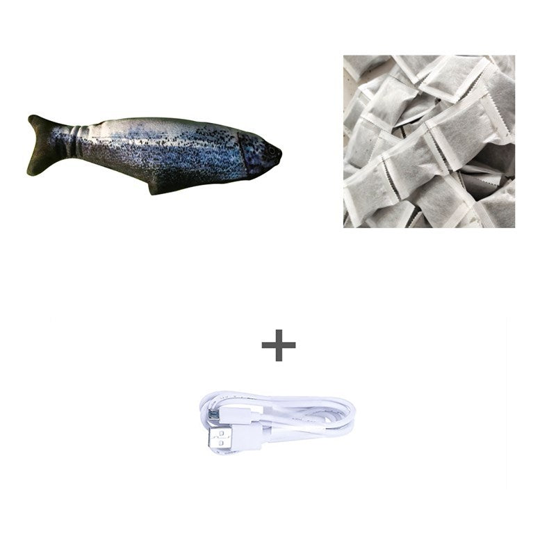 Version sans pince à chat - Jouet de poisson électrique de simulation de poisson sauteur électrique