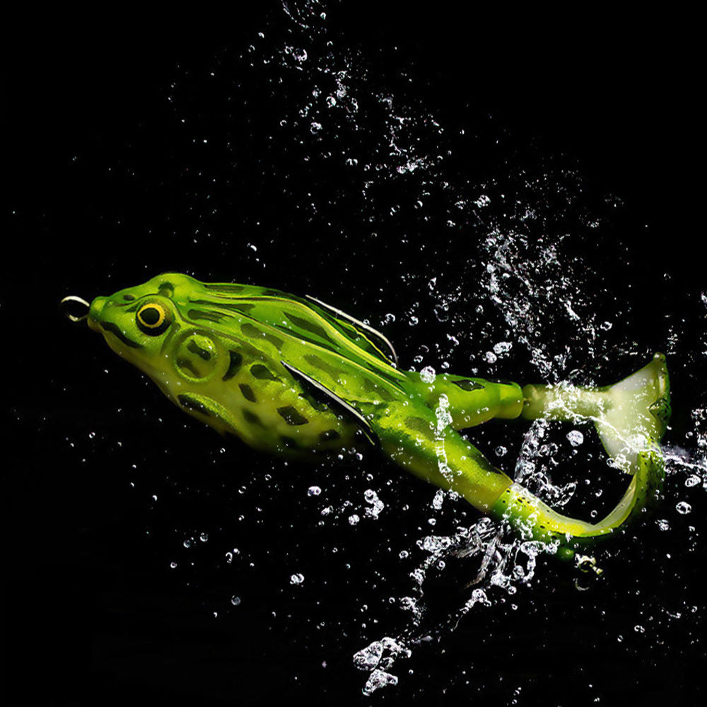 Appât souple grenouille à double hélice