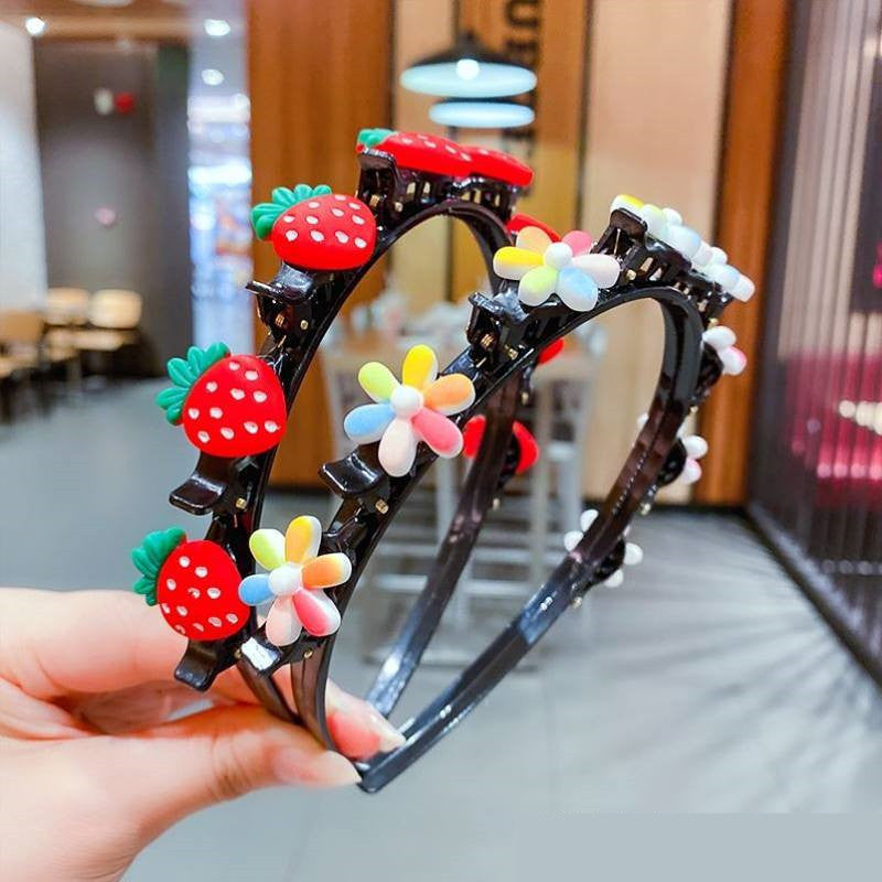 Accessoires pour cheveux à pince pour filles, rouge filet