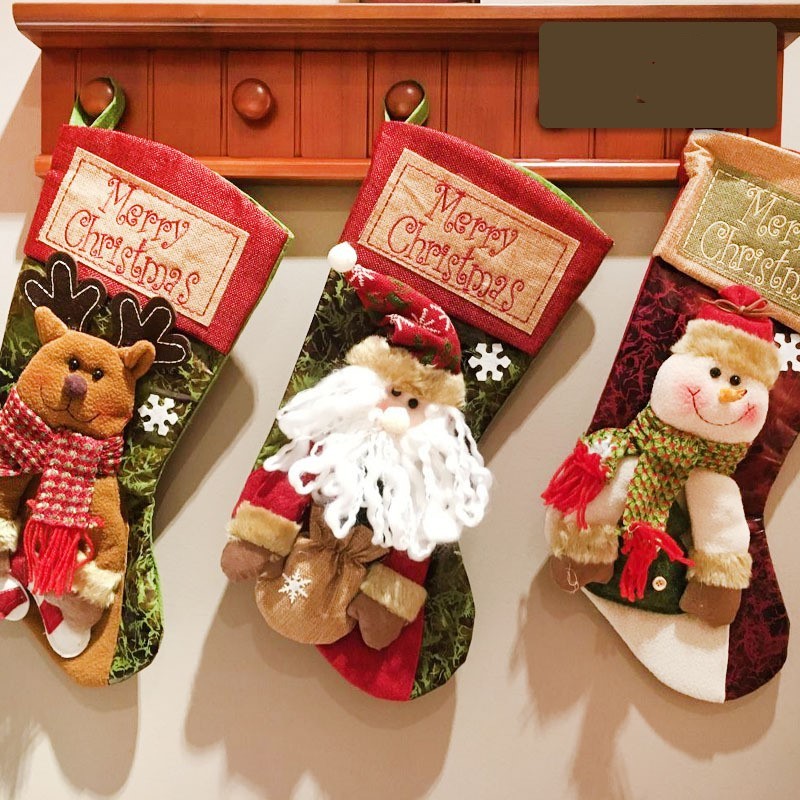 Cadeau de décoration de Noël bas de Noël