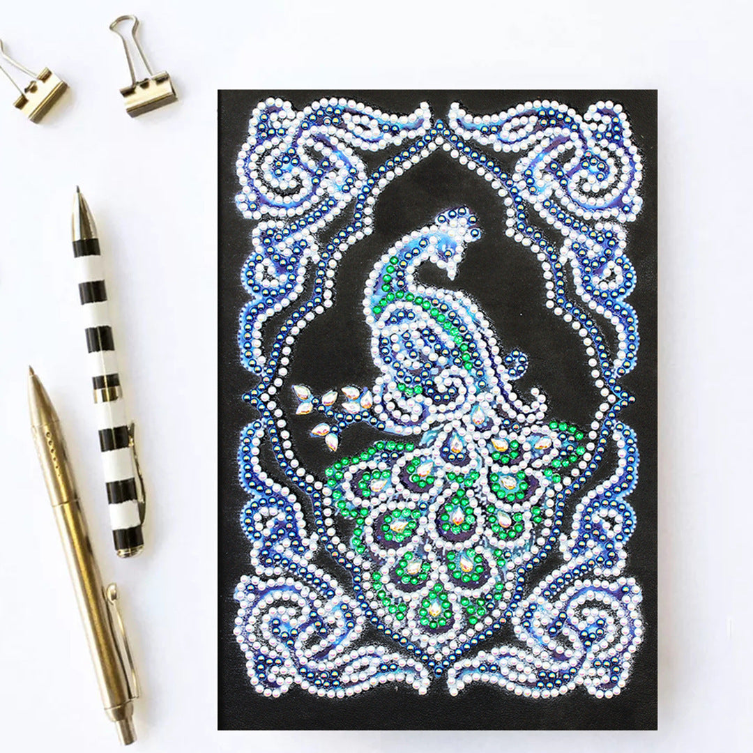 Peacock Beauty Journal Note Book  Diamond Painting