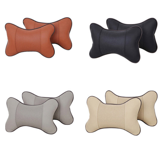 Oreiller de protection du cou pour appui-tête en cuir automobile