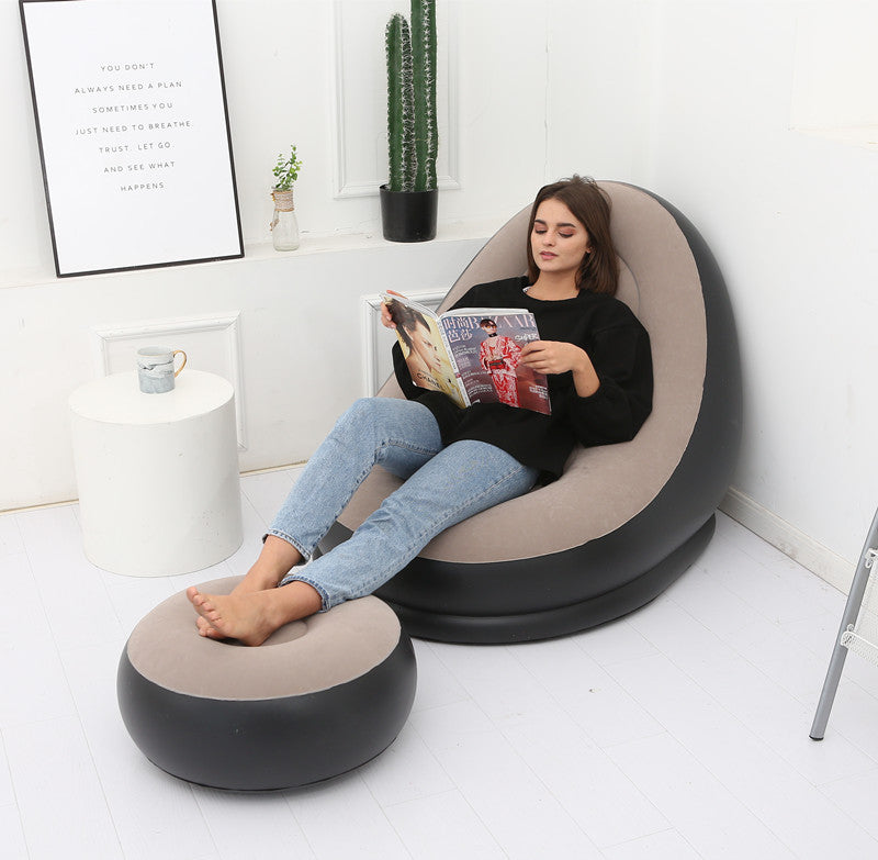 Pouf paresseux avec canapé pliant gonflable