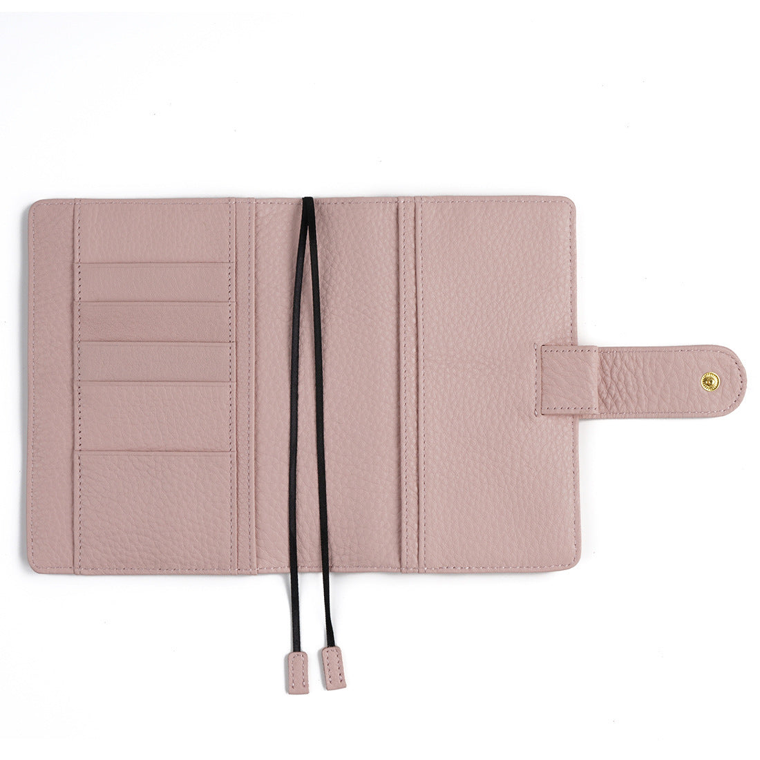 Cuaderno de cuero con patrón de lichi, capa principal de piel de vaca, diario de hojas sueltas A6