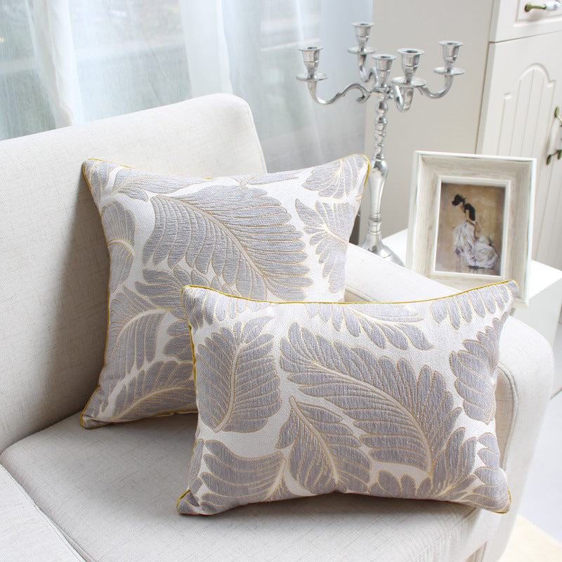 Coussin décoratif en jacquard chenille 