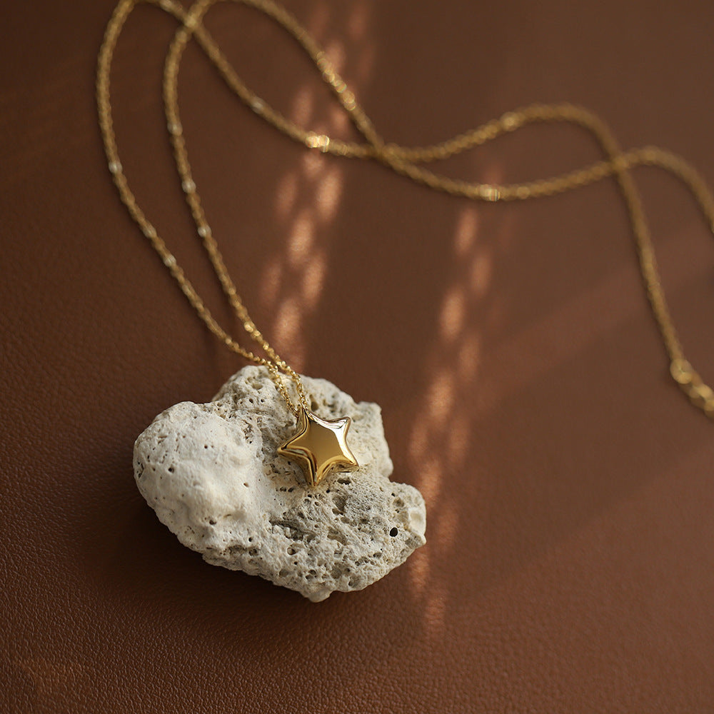 Collar de estrella de cinco puntas simple Lucky Star