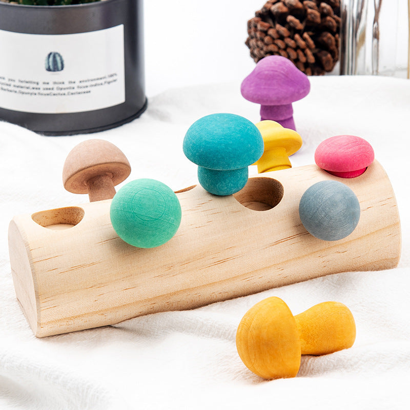 Jeu de cueillette de champignons de simulation, jouets en bois