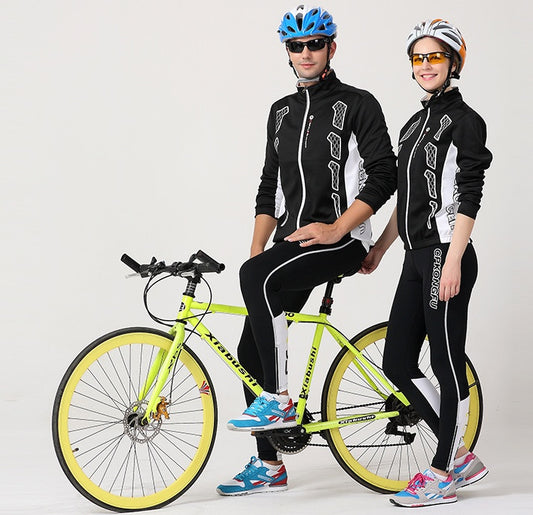 Jersey de bicicleta de primavera y otoño, traje de manga larga, modelos para hombres y mujeres, versión del equipo de bicicleta de montaña, ropa, abrigo de otoño e invierno