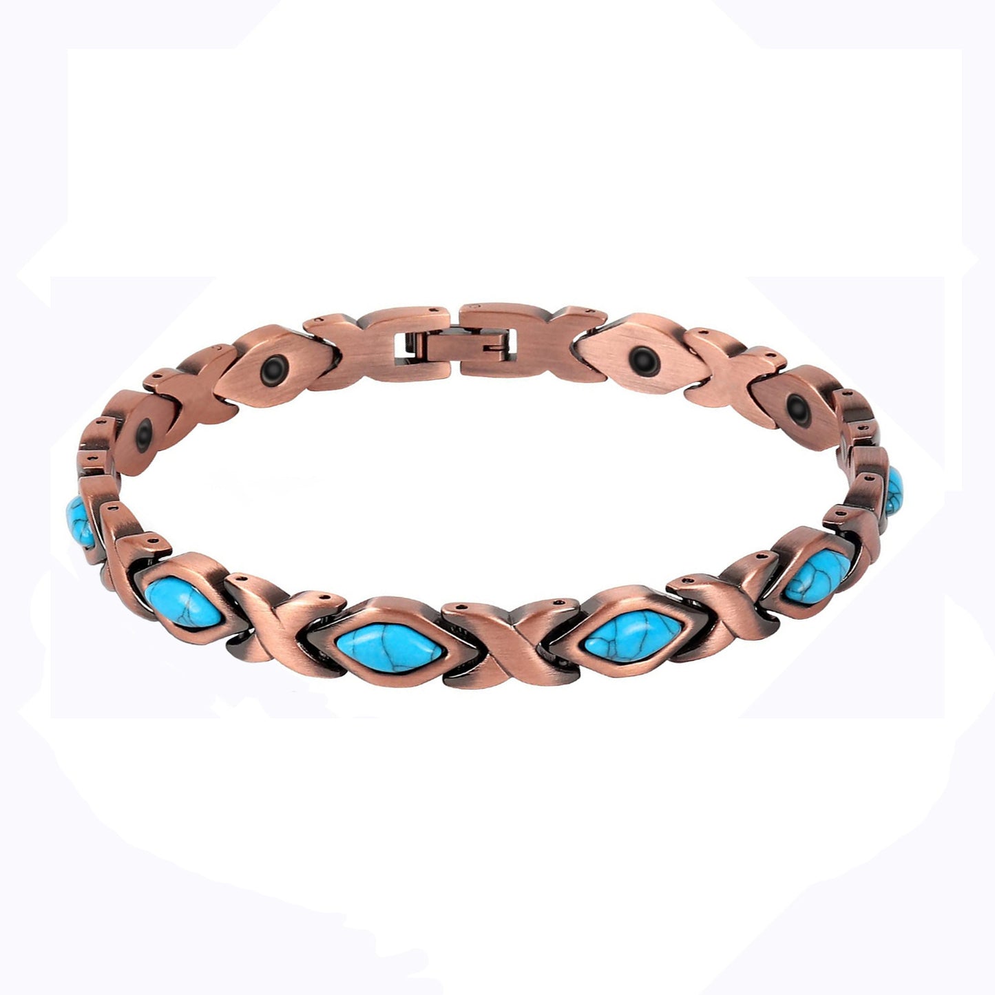 Retro Rhombus Turquoise Gauss Magnet Bracelet Creative Magnetic Bracelet