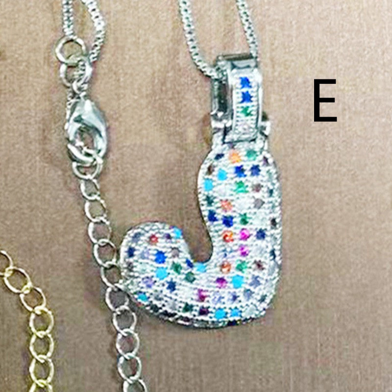 Clavicle Chain Copper Color Zircon Pendant