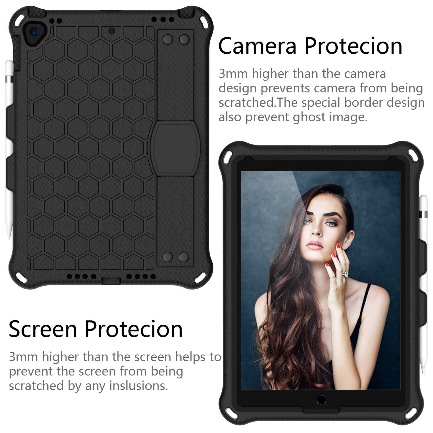 Compatible avec Apple, nouvelle coque EVA en nid d'abeille pour iPad 10.2